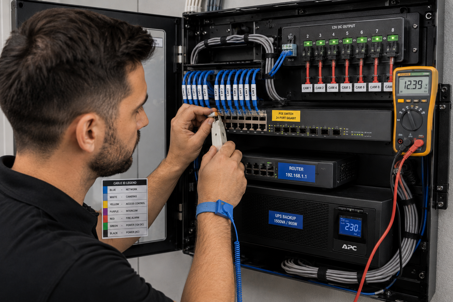 CCTV Power Wiring in Abu Dhabi - electrical service 25